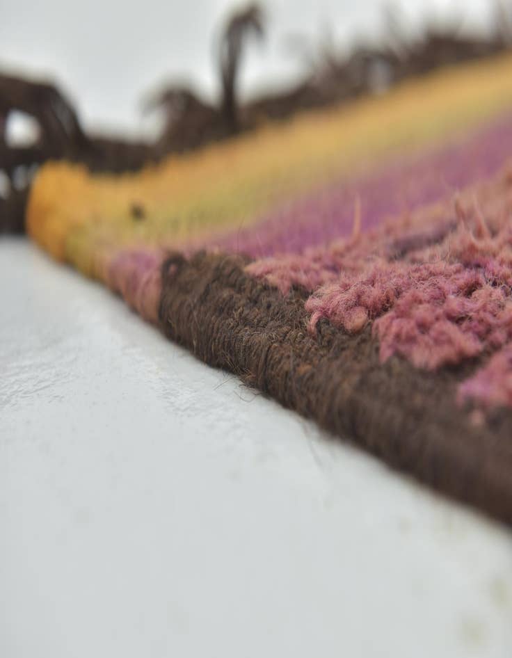 Detail image of  6' 10 x 14' 8  Hand Knotted Moroccan Wool Runner Rug