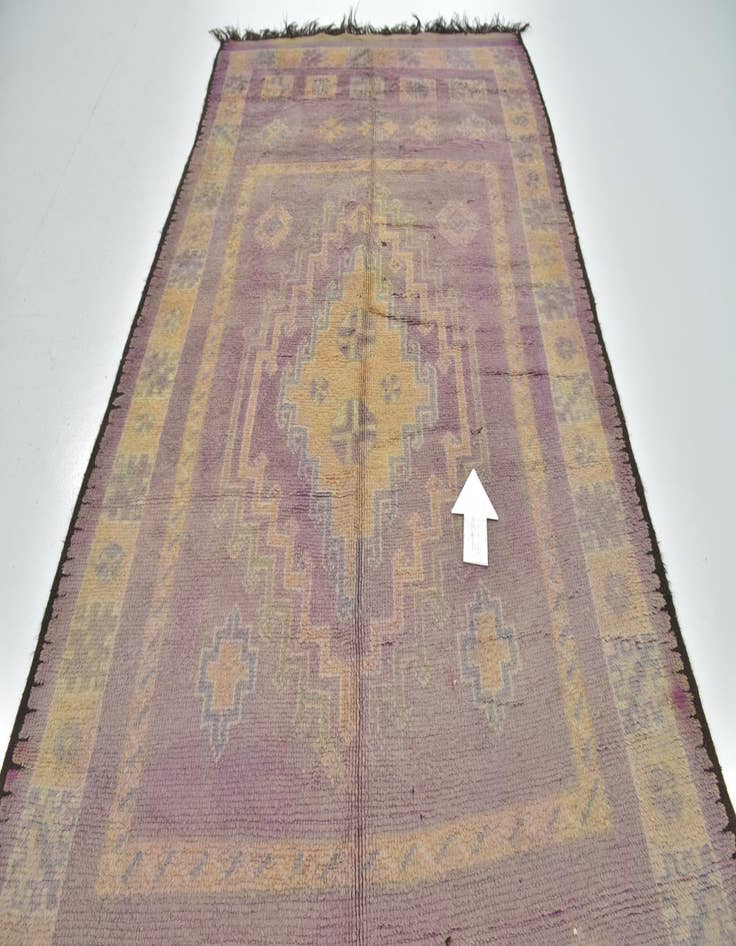 Detail image of 6' 5 x 14' 6 Hand Knotted Moroccan Wool Runner Rug