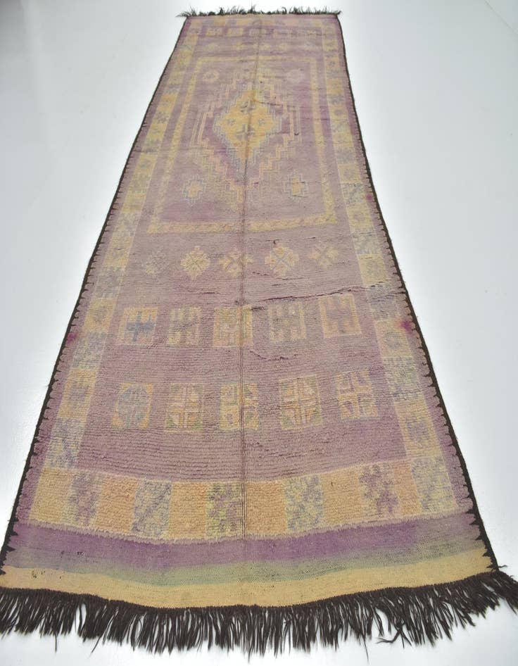 Detail image of 6' 5 x 14' 6 Hand Knotted Moroccan Wool Runner Rug