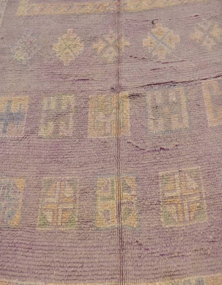 Detail image of 6' 5 x 14' 6 Hand Knotted Moroccan Wool Runner Rug