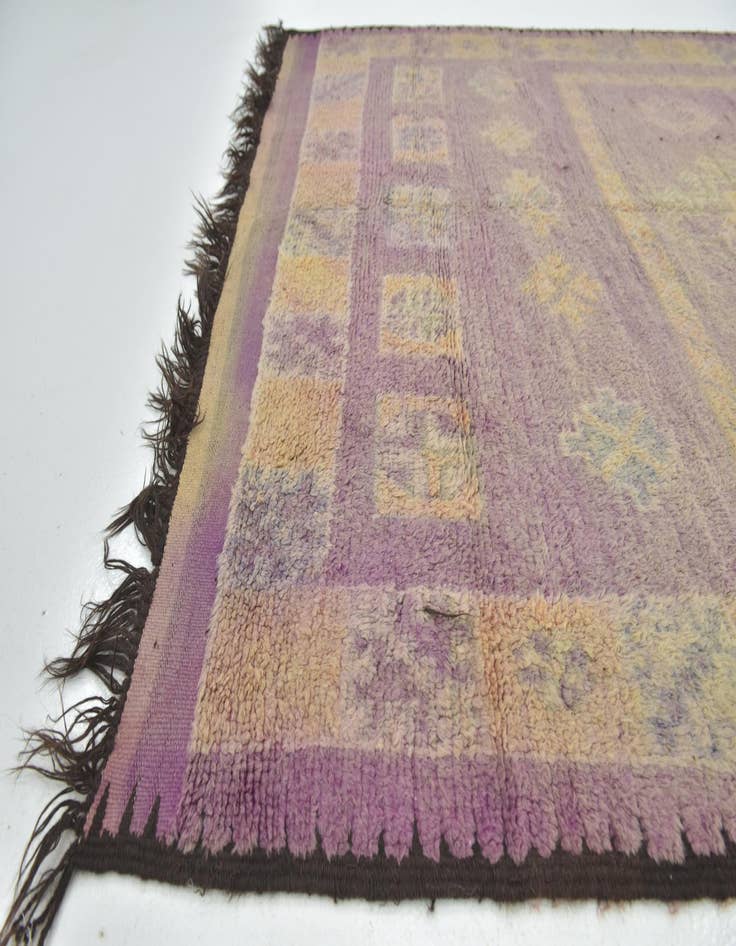 Detail image of 6' 5 x 14' 6 Hand Knotted Moroccan Wool Runner Rug