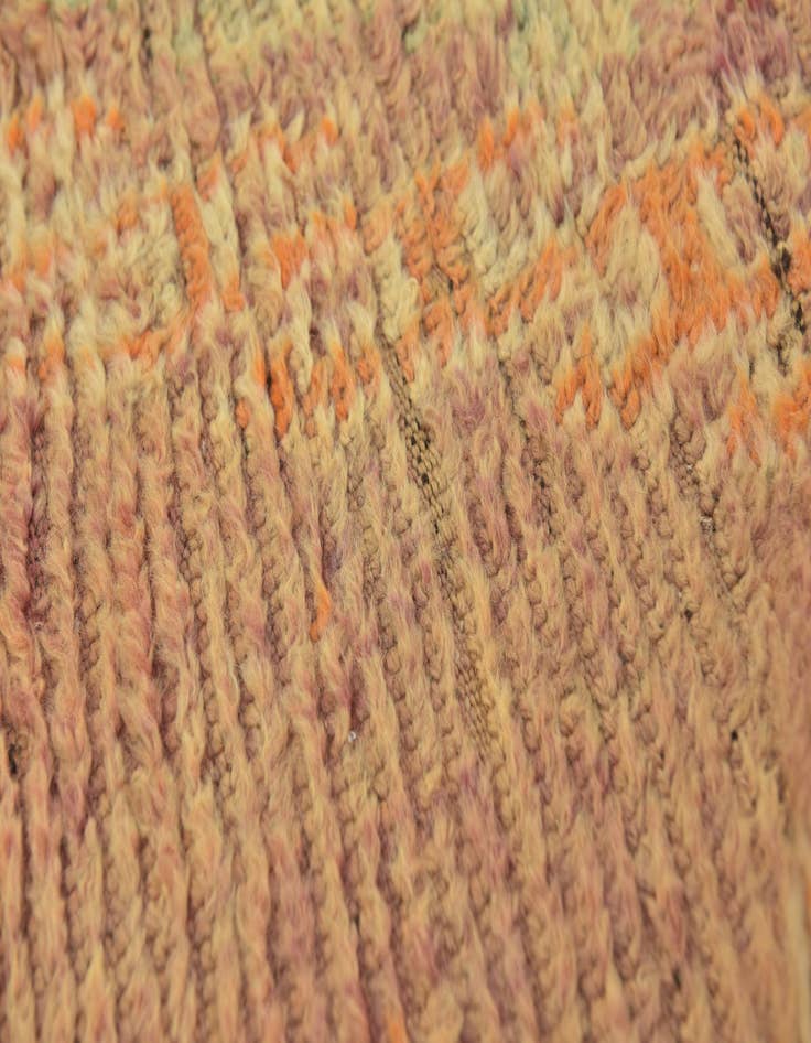 Detail image of  6' 8 x 13' 9  Hand Knotted Moroccan Wool Runner Rug