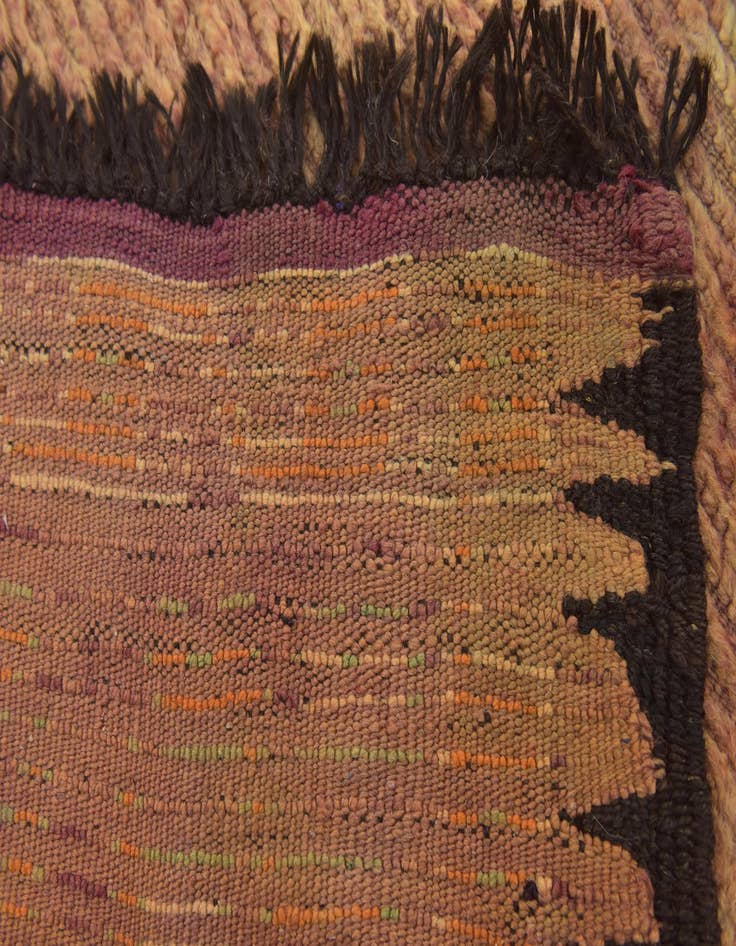 Detail image of  6' 8 x 13' 9  Hand Knotted Moroccan Wool Runner Rug