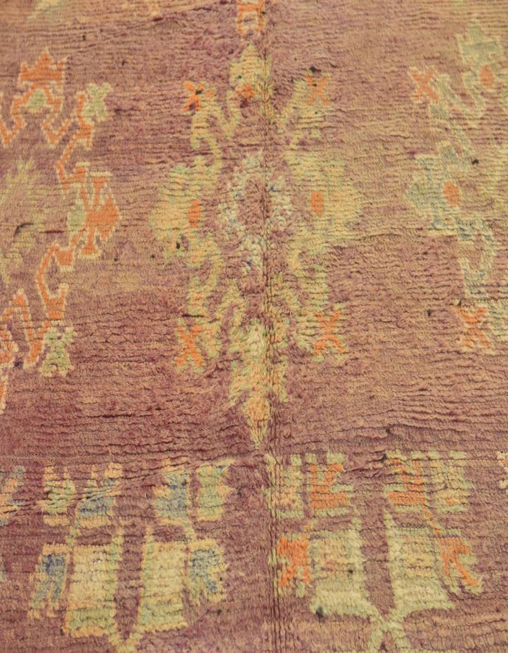 Detail image of  6' 8 x 13' 9  Hand Knotted Moroccan Wool Runner Rug