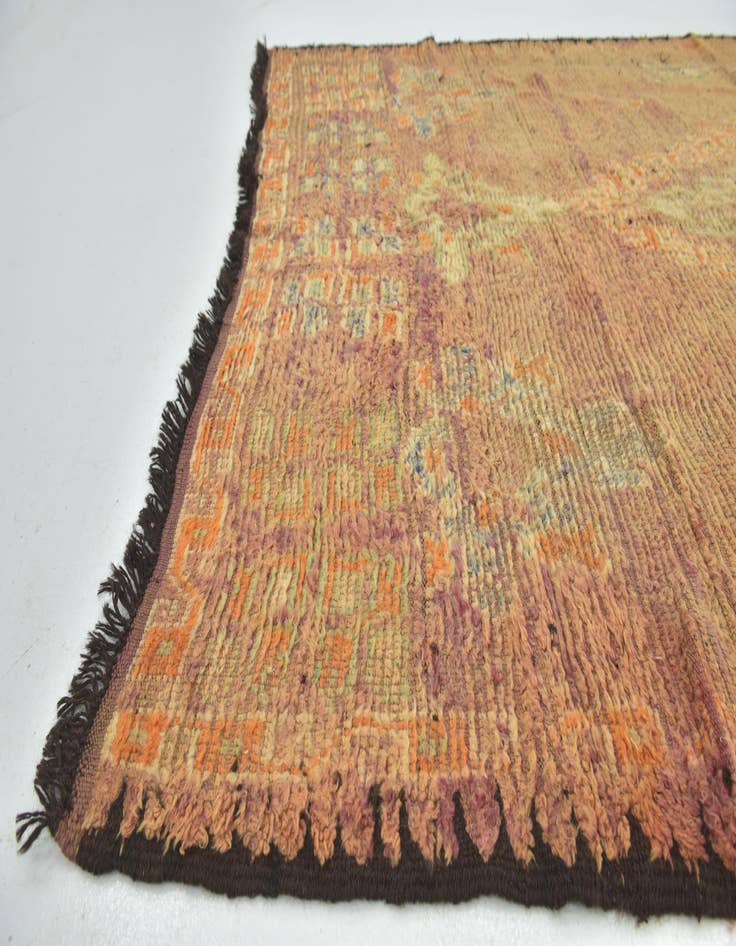 Detail image of  6' 8 x 13' 9  Hand Knotted Moroccan Wool Runner Rug