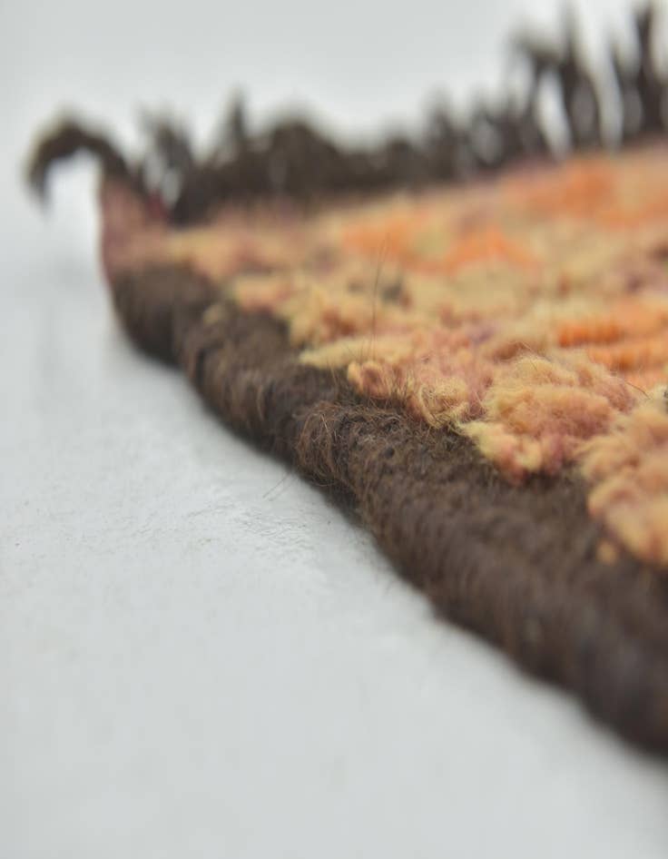 Detail image of  6' 8 x 13' 9  Hand Knotted Moroccan Wool Runner Rug