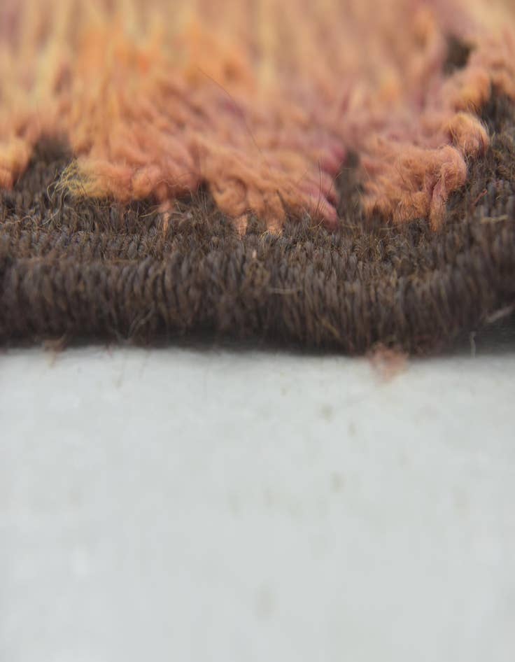 Detail image of  6' 8 x 13' 9  Hand Knotted Moroccan Wool Runner Rug