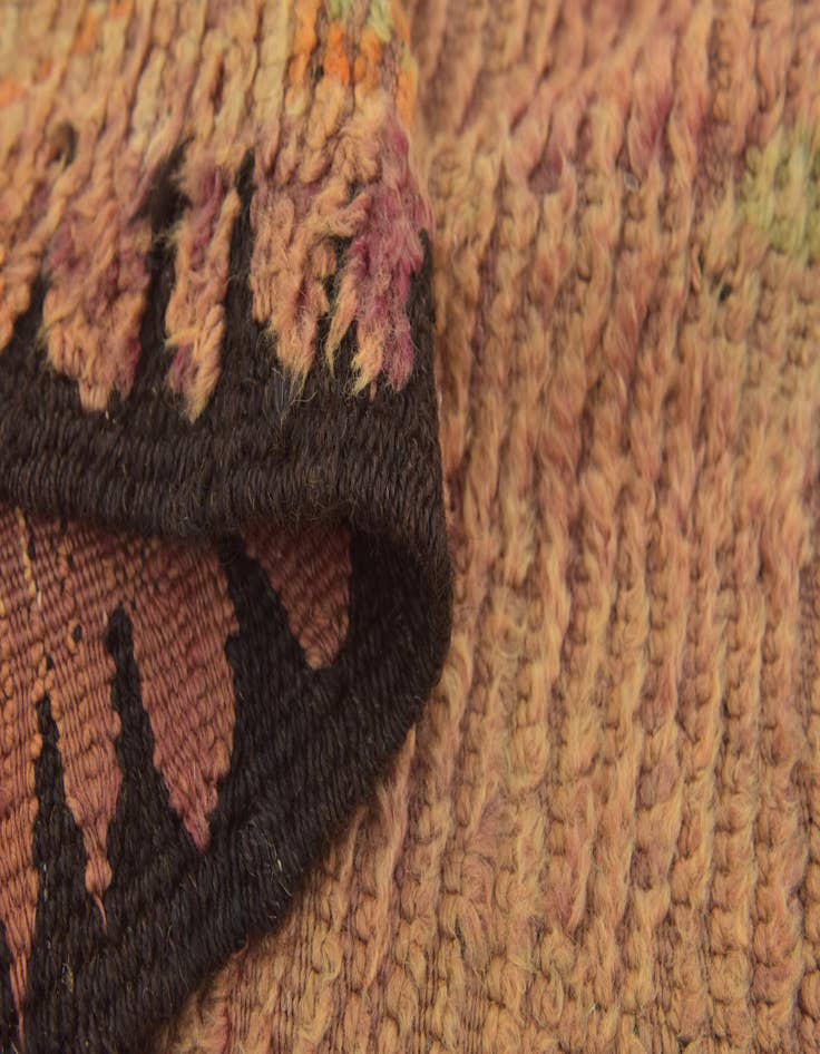 Detail image of  6' 8 x 13' 9  Hand Knotted Moroccan Wool Runner Rug