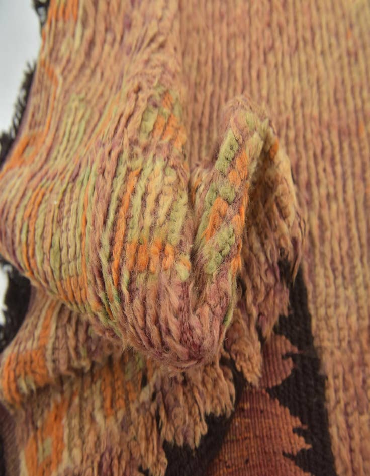 Detail image of  6' 8 x 13' 9  Hand Knotted Moroccan Wool Runner Rug