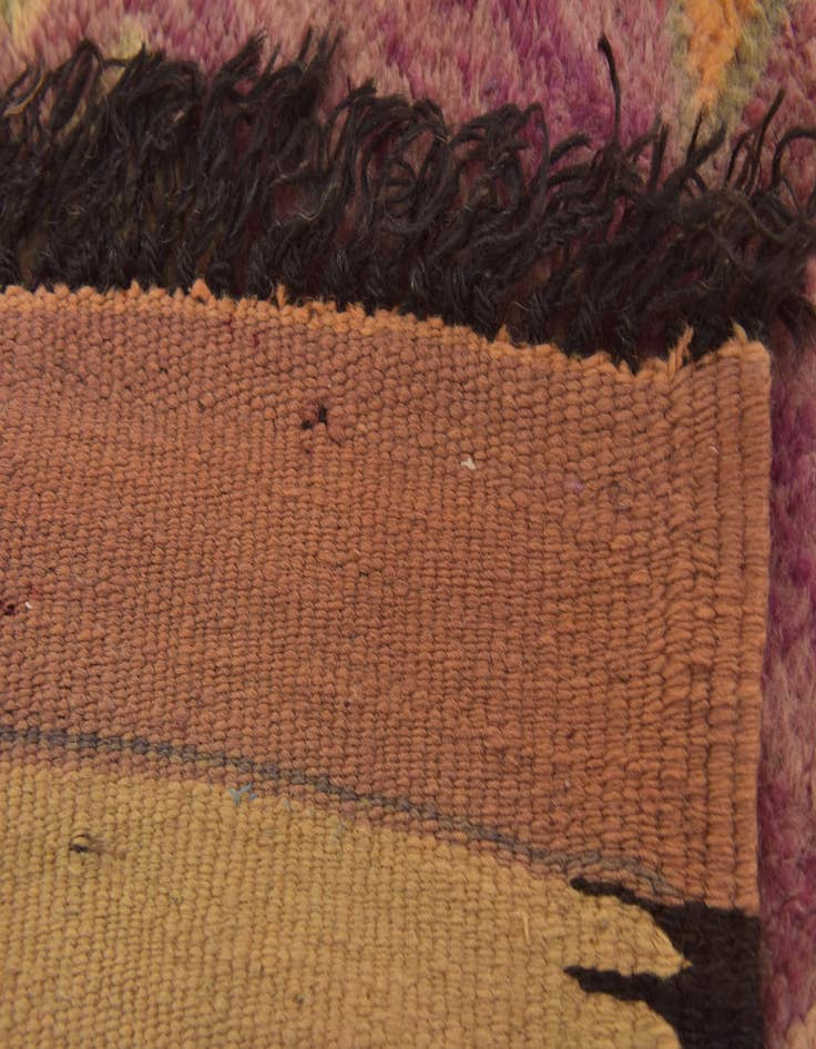 Detail image of  6' 5 x 15'  Hand Knotted Moroccan Wool Runner Rug