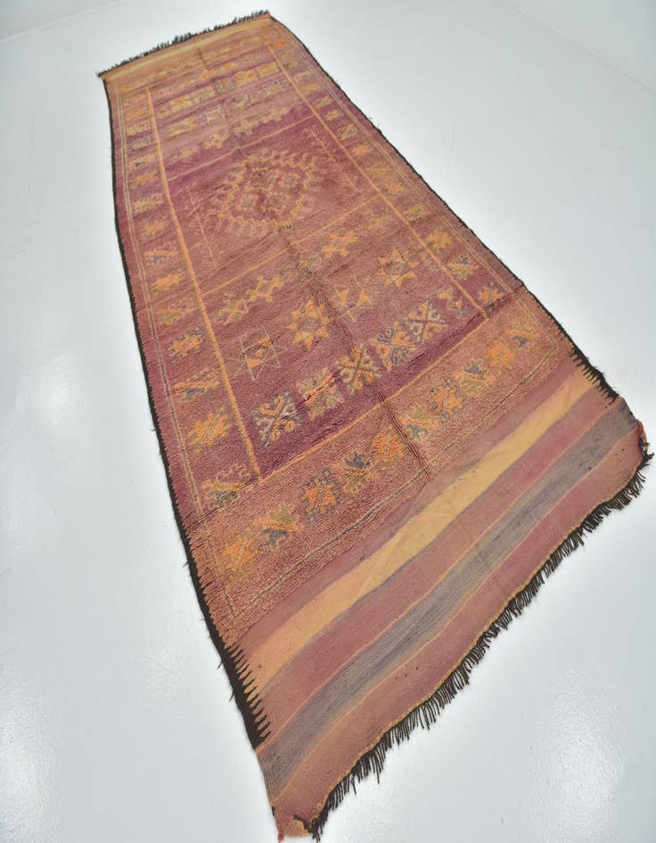 Detail image of  6' 5 x 15'  Hand Knotted Moroccan Wool Runner Rug