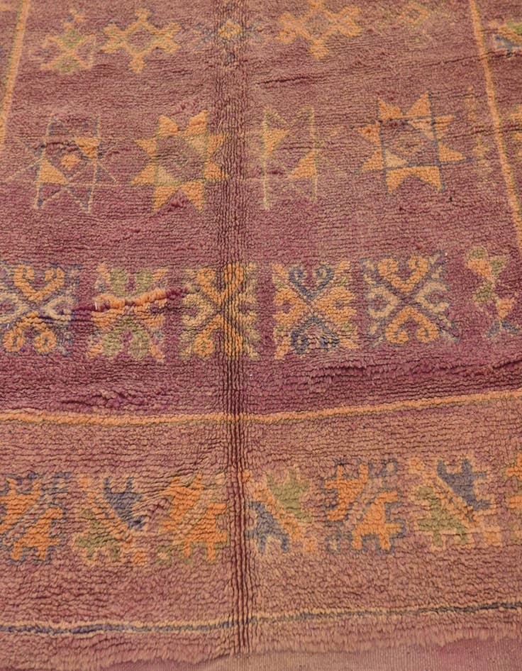 Detail image of  6' 5 x 15'  Hand Knotted Moroccan Wool Runner Rug