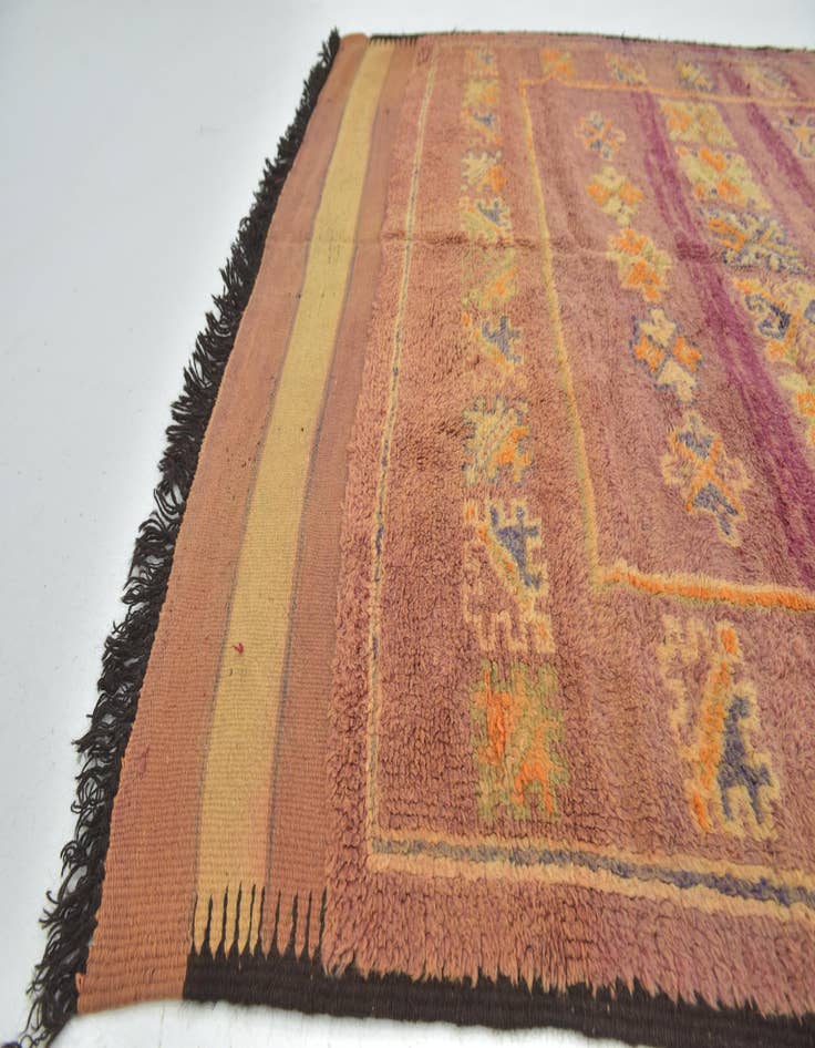 Detail image of  6' 5 x 15'  Hand Knotted Moroccan Wool Runner Rug
