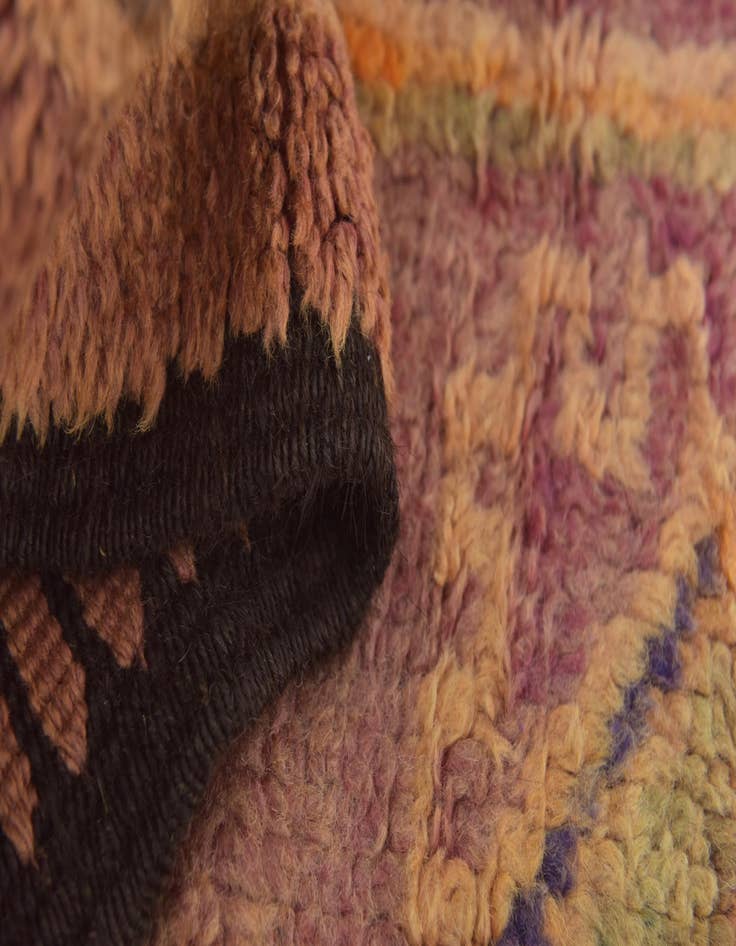 Detail image of  6' 5 x 15'  Hand Knotted Moroccan Wool Runner Rug