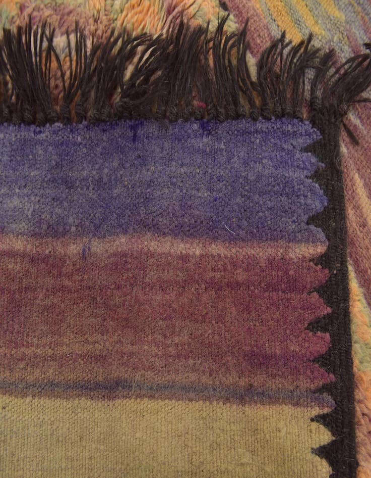 Detail image of  5' 9 x 17' 3  Hand Knotted Moroccan Wool Runner Rug