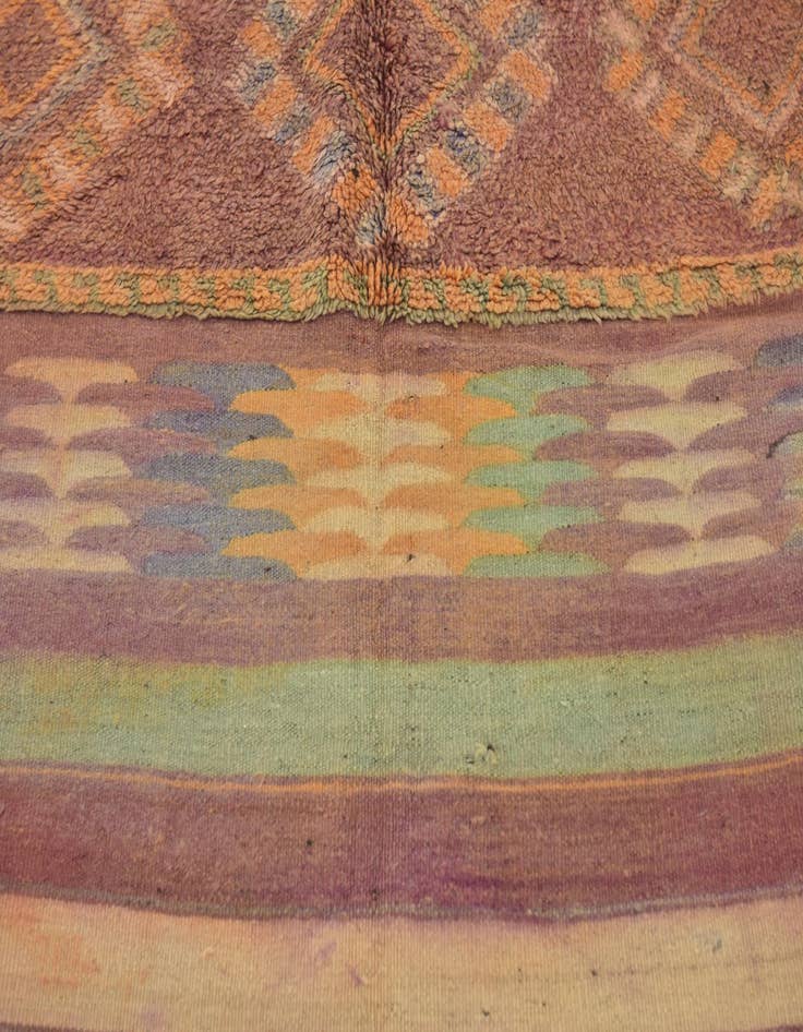 Detail image of  5' 9 x 17' 3  Hand Knotted Moroccan Wool Runner Rug