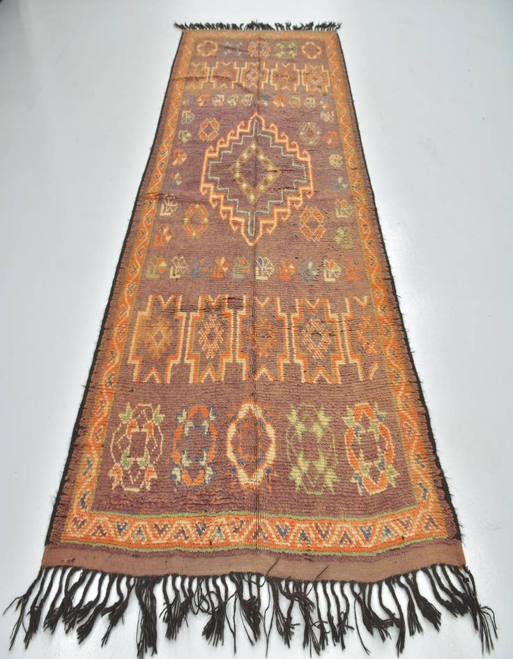 Detail image of  5' 5 x 10' 10  Hand Knotted Moroccan Wool Runner Rug