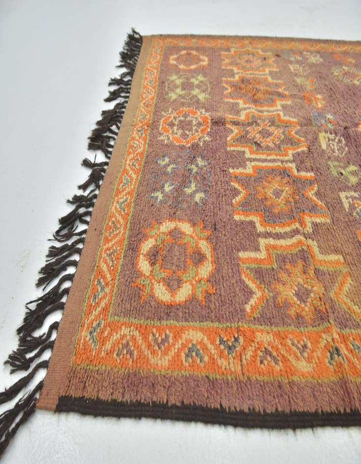 Detail image of  5' 5 x 10' 10  Hand Knotted Moroccan Wool Runner Rug