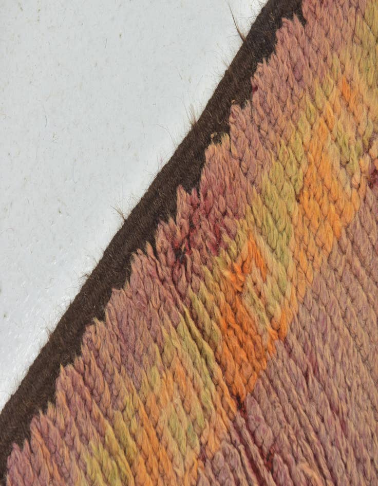 Detail image of  6' x 12' 7  Hand Knotted Moroccan Wool Runner Rug