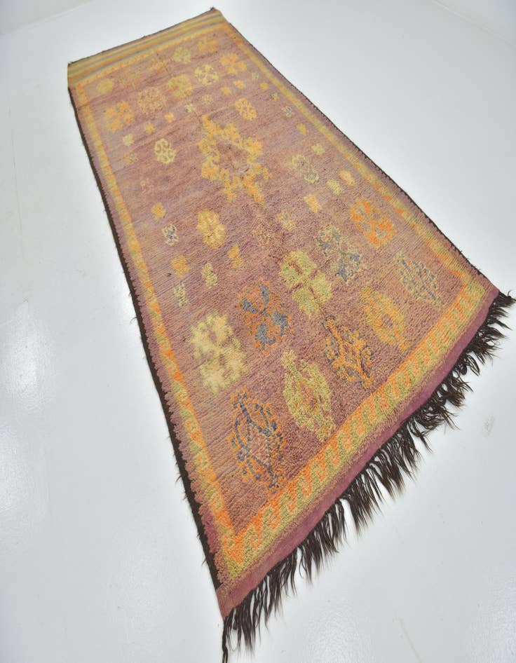 Detail image of  6' x 12' 7  Hand Knotted Moroccan Wool Runner Rug