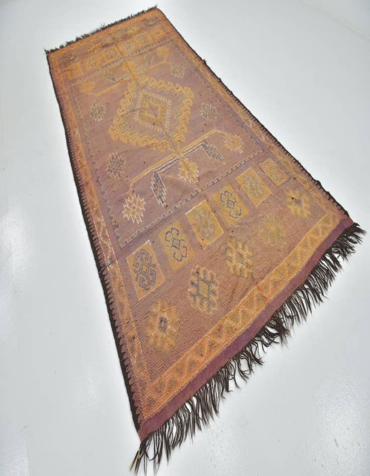 Detail image of  6' x 12'  Hand Knotted Moroccan Wool Runner Rug