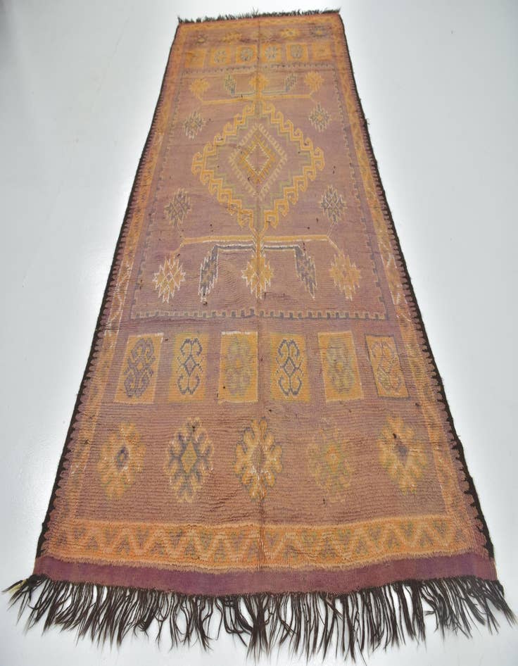 Detail image of  6' x 12'  Hand Knotted Moroccan Wool Runner Rug