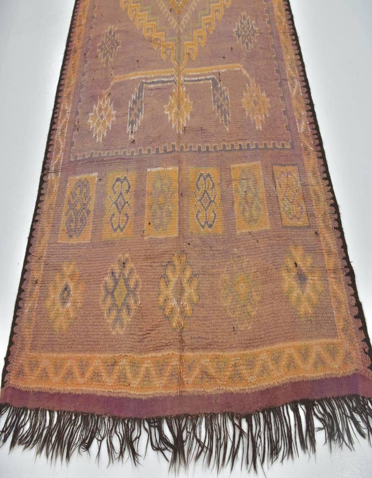 Detail image of  6' x 12'  Hand Knotted Moroccan Wool Runner Rug