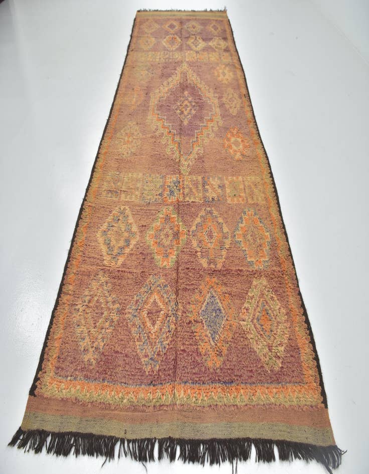 Detail image of  5' 10 x 15' 5  Hand Knotted Moroccan Wool Runner Rug