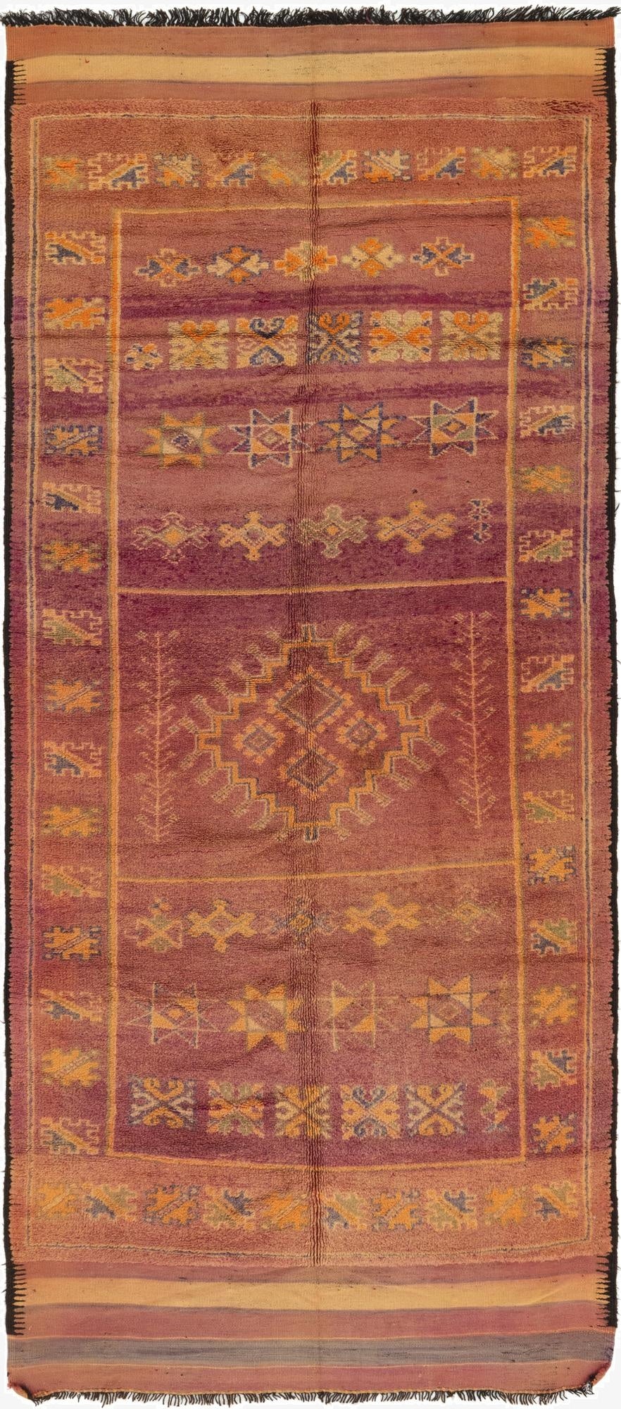  6' 5 x 15'  Hand Knotted Moroccan Wool Runner Rug
