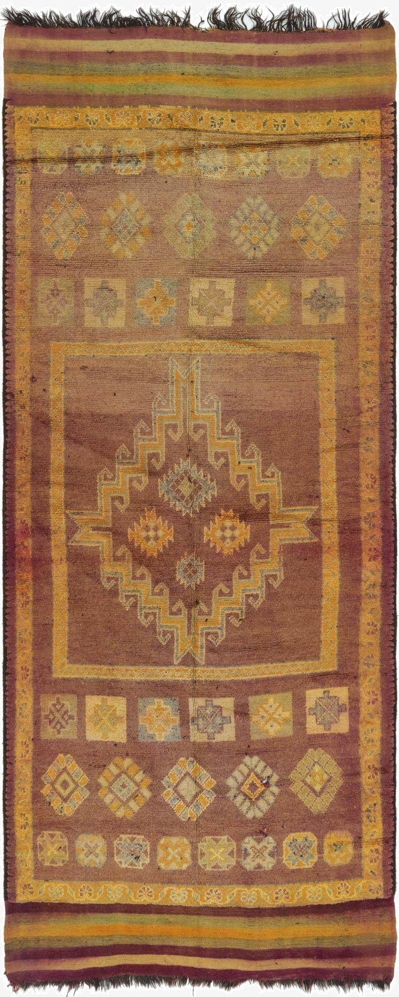  6' 4 x 16'  Hand Knotted Moroccan Wool Runner Rug