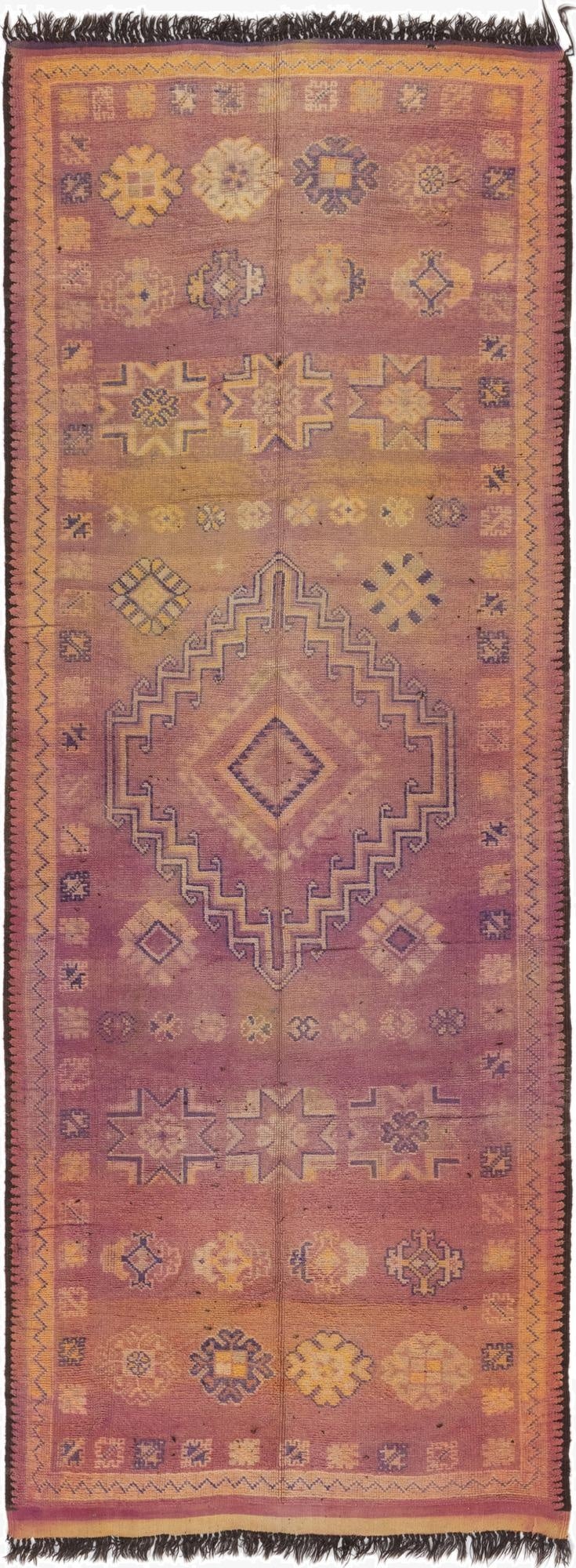  6' 2 x 16' 8  Hand Knotted Moroccan Wool Runner Rug