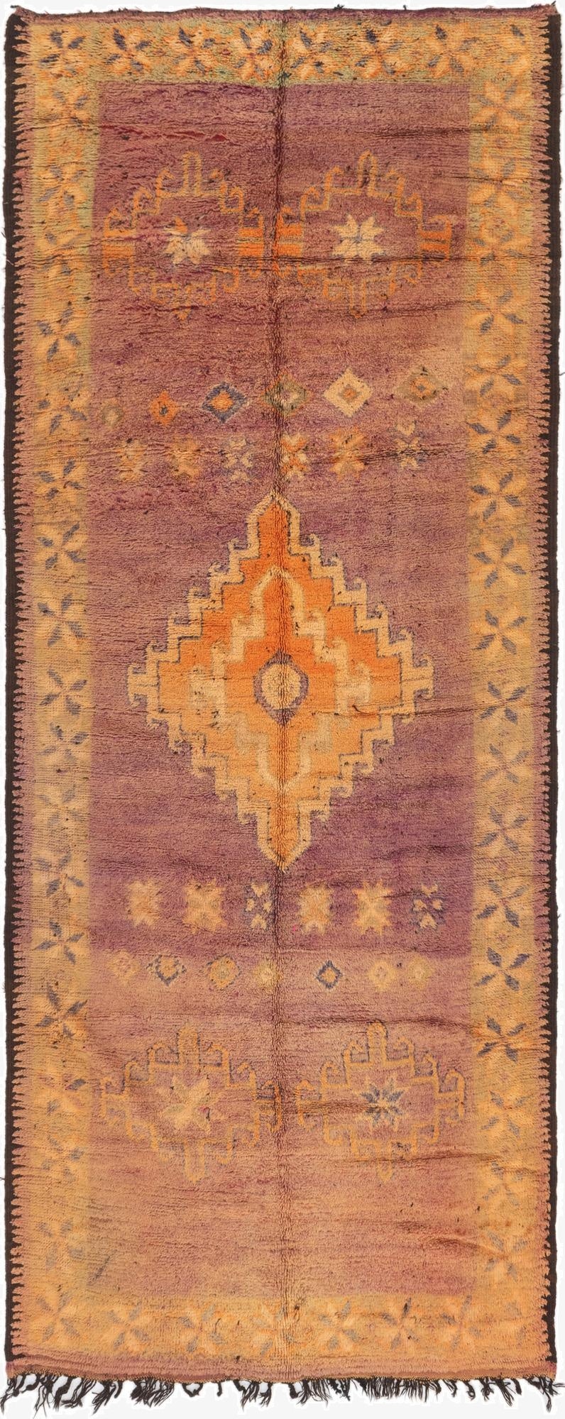  6' x 14' 4  Hand Knotted Moroccan Wool Runner Rug