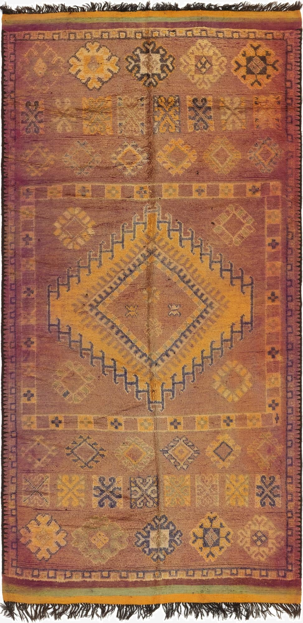  6' 10 x 14' 8  Hand Knotted Moroccan Wool Runner Rug