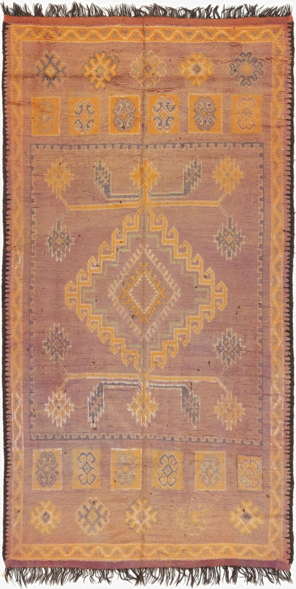  6' x 12'  Hand Knotted Moroccan Wool Runner Rug