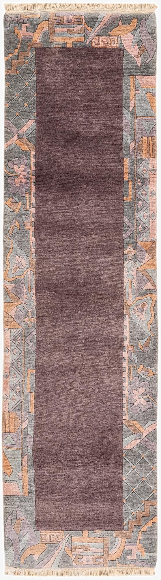  2' 6 x 8' 10  Hand Knotted Nepal Wool Runner Rug