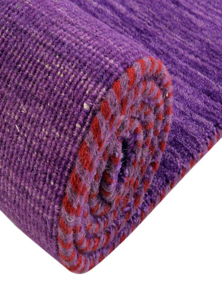 Detail image of  2' 7 x 16' 5  Hand Knotted Solid Gabbeh Wool Runner Rug