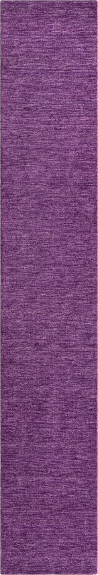  2' 7 x 16' 5  Hand Knotted Solid Gabbeh Wool Runner Rug