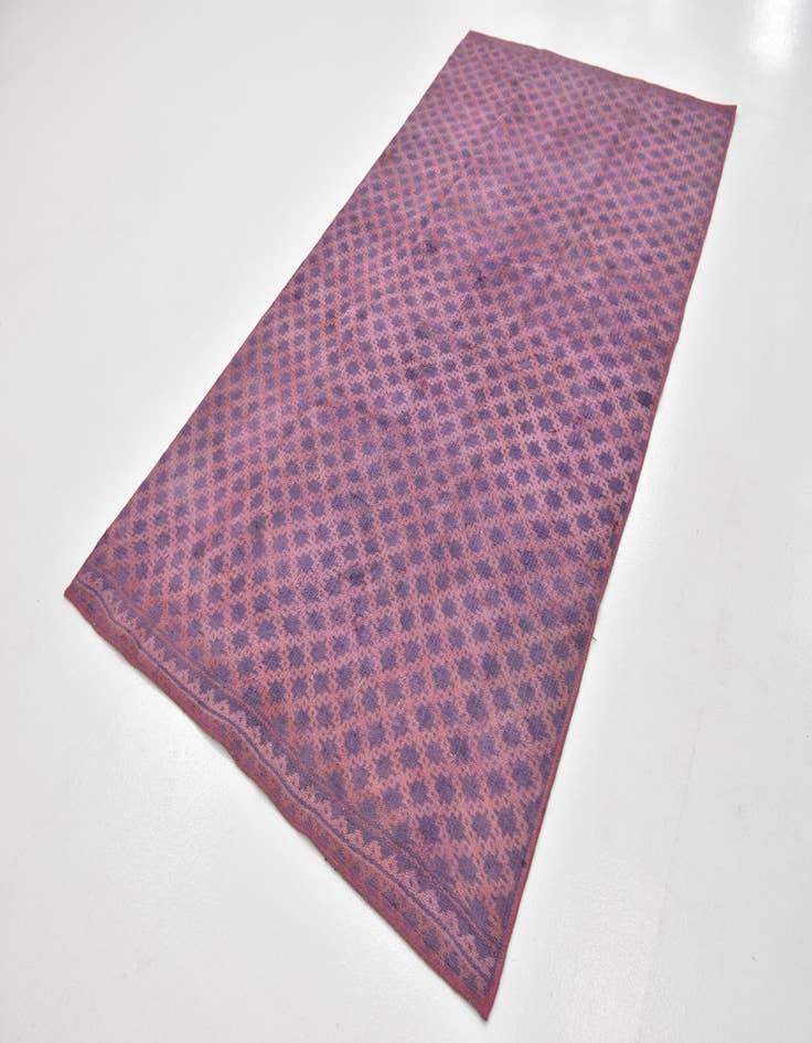 Detail image of  4' 3 x 8' 2  Hand Knotted Ultra Vintage Persian Wool Runner Rug