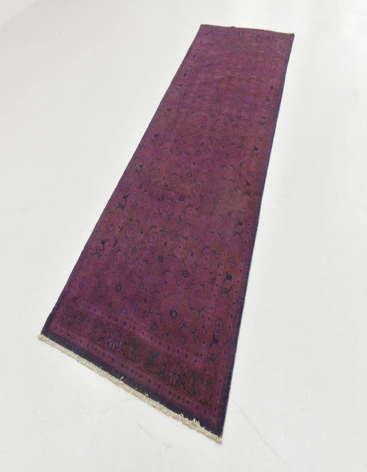 Detail image of  3' 9 x 9' 9  Hand Knotted Ultra Vintage Persian Wool Runner Rug