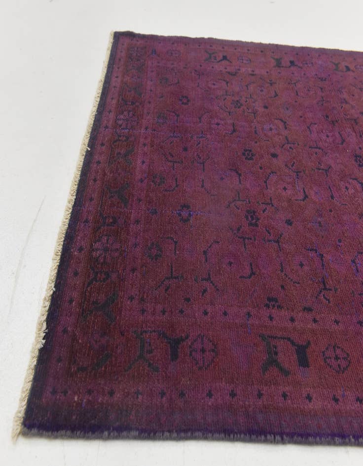 Detail image of  3' 9 x 9' 9  Hand Knotted Ultra Vintage Persian Wool Runner Rug