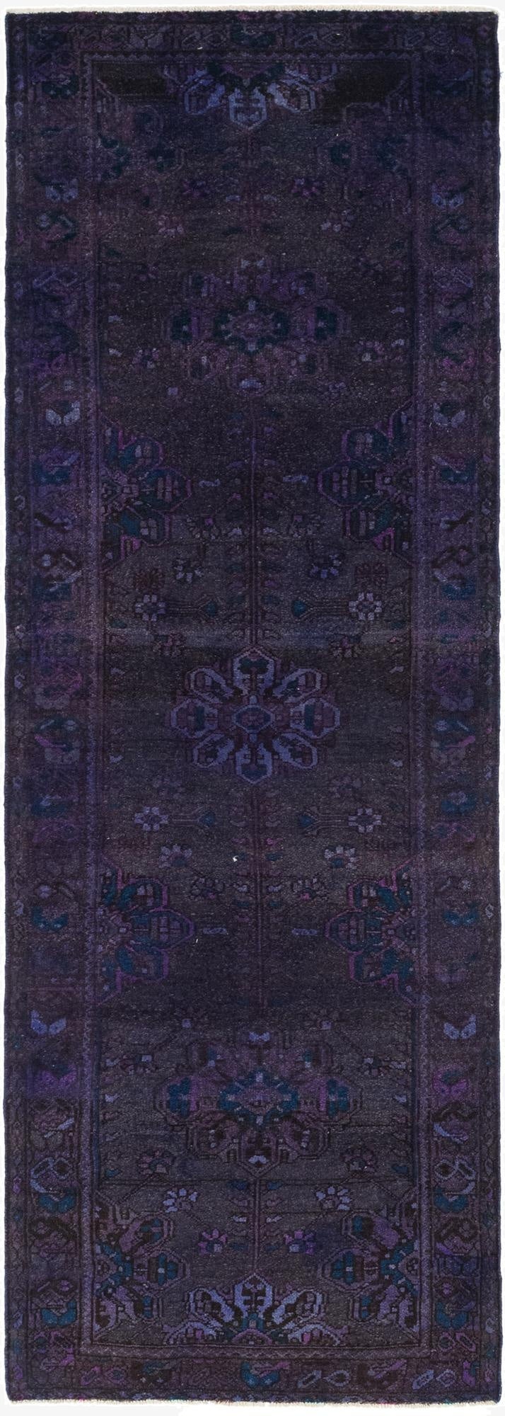  3' 3 x 10' 1  Hand Knotted Ultra Vintage Persian Wool Runner Rug
