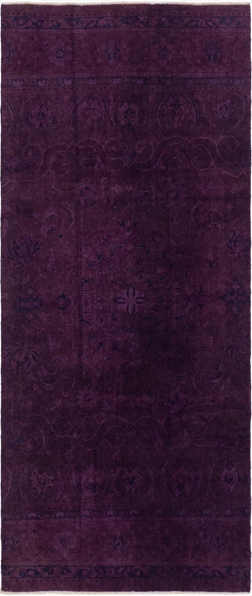  4' 1 x 10' 2  Hand Knotted Ultra Vintage Persian Wool Runner Rug