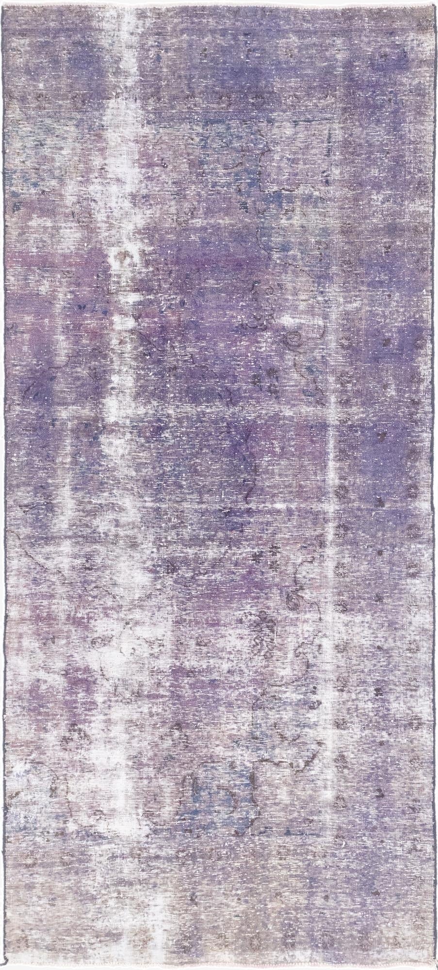  4' 3 x 9' 3  Hand Knotted Ultra Vintage Persian Wool Runner Rug