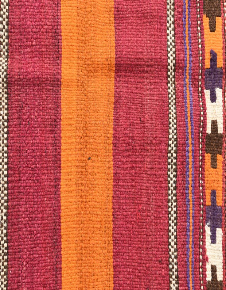 Detail image of  3' x 3' 8  Hand Woven Kilim Afghan Wool Square Rug
