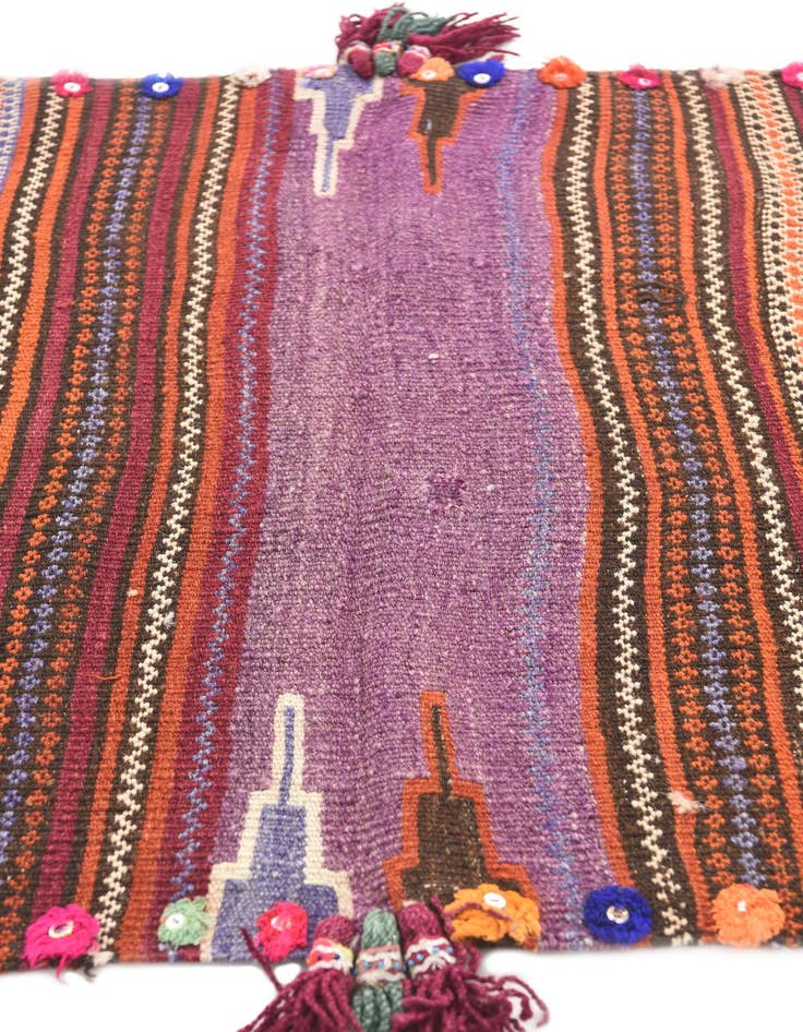 Detail image of  3' 1 x 3' 8  Hand Woven Kilim Fars Wool Square Rug