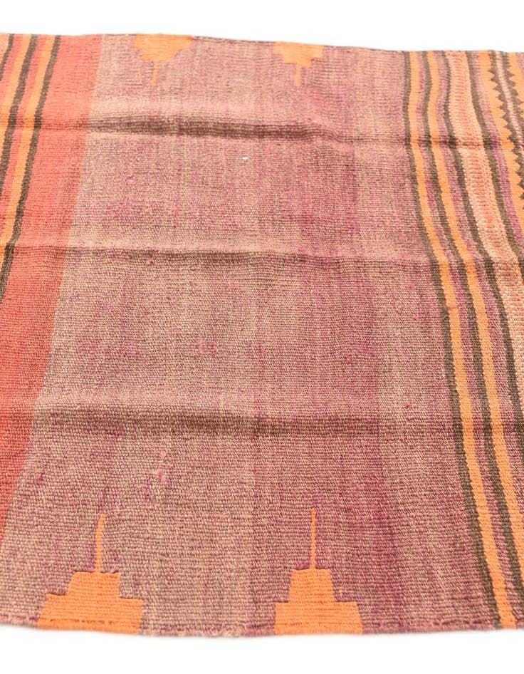 Detail image of  3' 5 x 3' 7  Hand Woven Kilim Fars Wool Square Rug