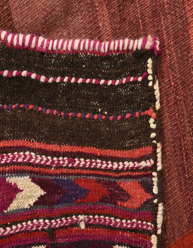 Detail image of 3' 9 x 4' 3 Hand Woven Kilim Fars Wool Square Rug