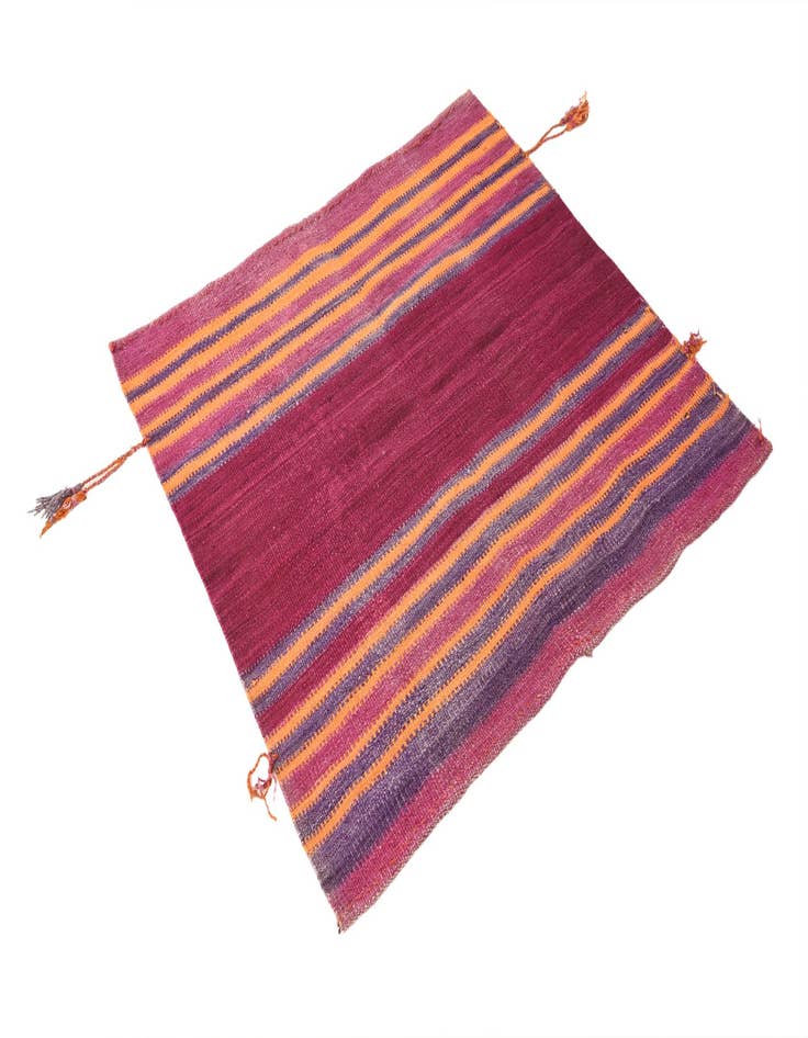 Detail image of  3' 8 x 3' 10  Hand Woven Kilim Fars Wool Square Rug