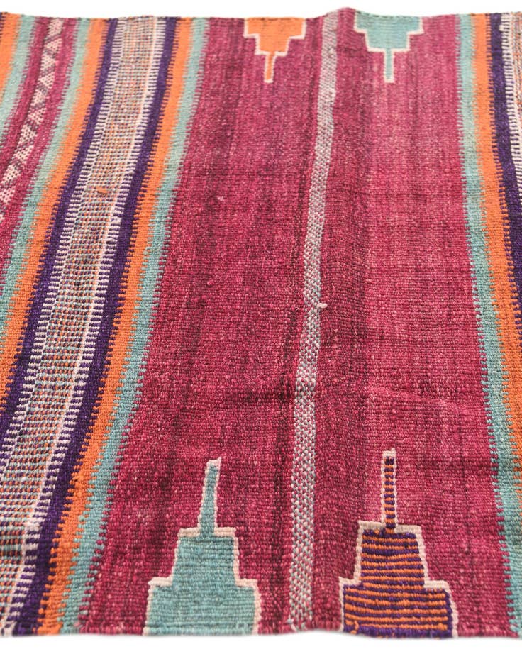 Detail image of  3' 3 x 3' 5  Hand Woven Kilim Modern Wool Square Rug