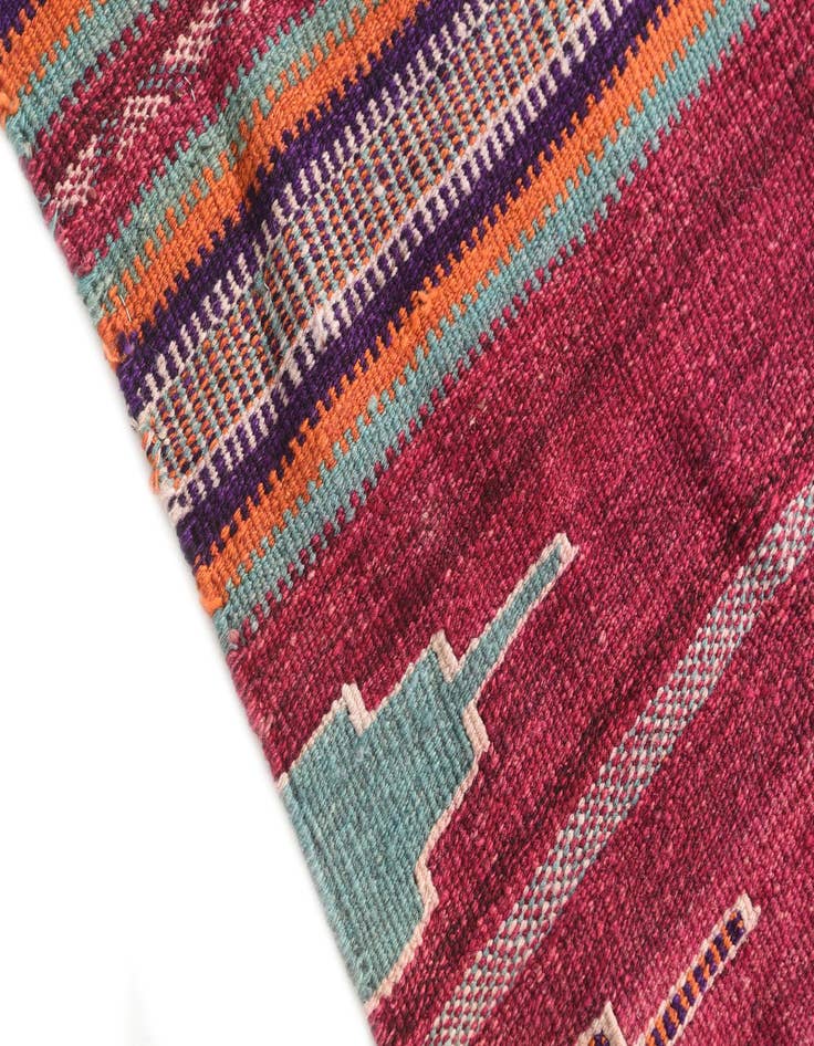 Detail image of  3' 3 x 3' 5  Hand Woven Kilim Modern Wool Square Rug